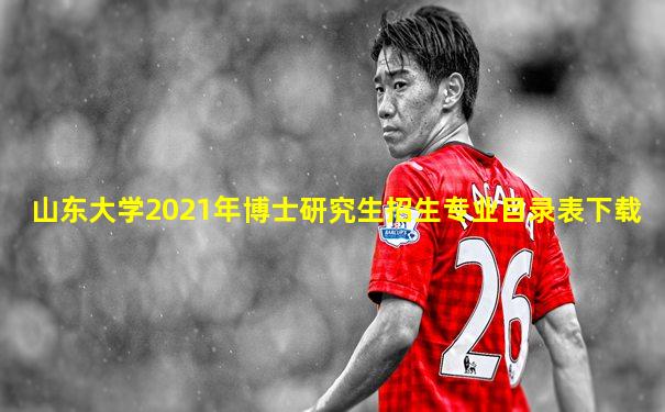 山东大学2021年博士研究生招生专业目录表下载
